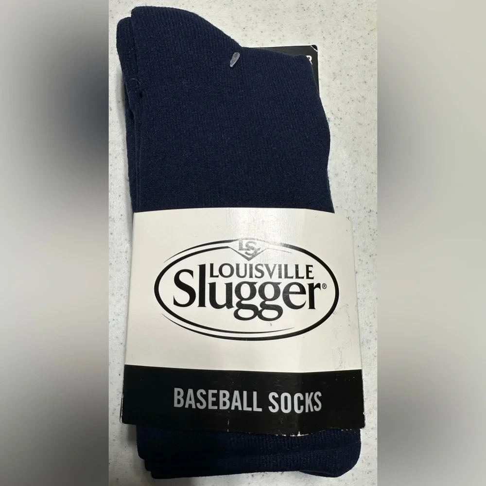 Louisville Slugger 2 Pair Navy Baseball Socks NWT